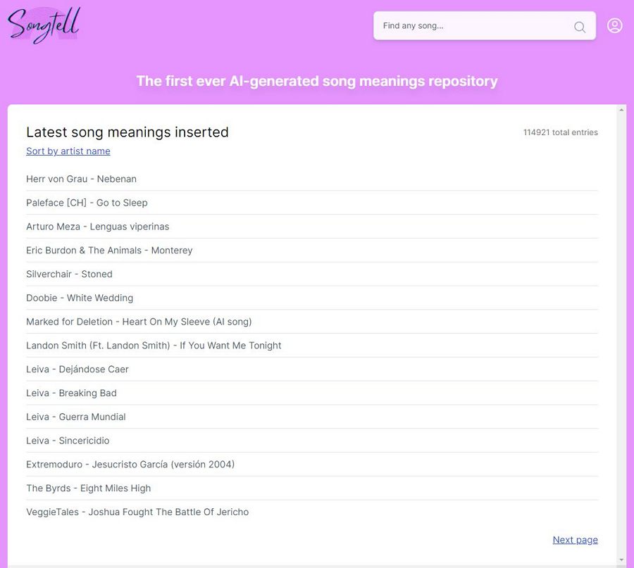 Songtell