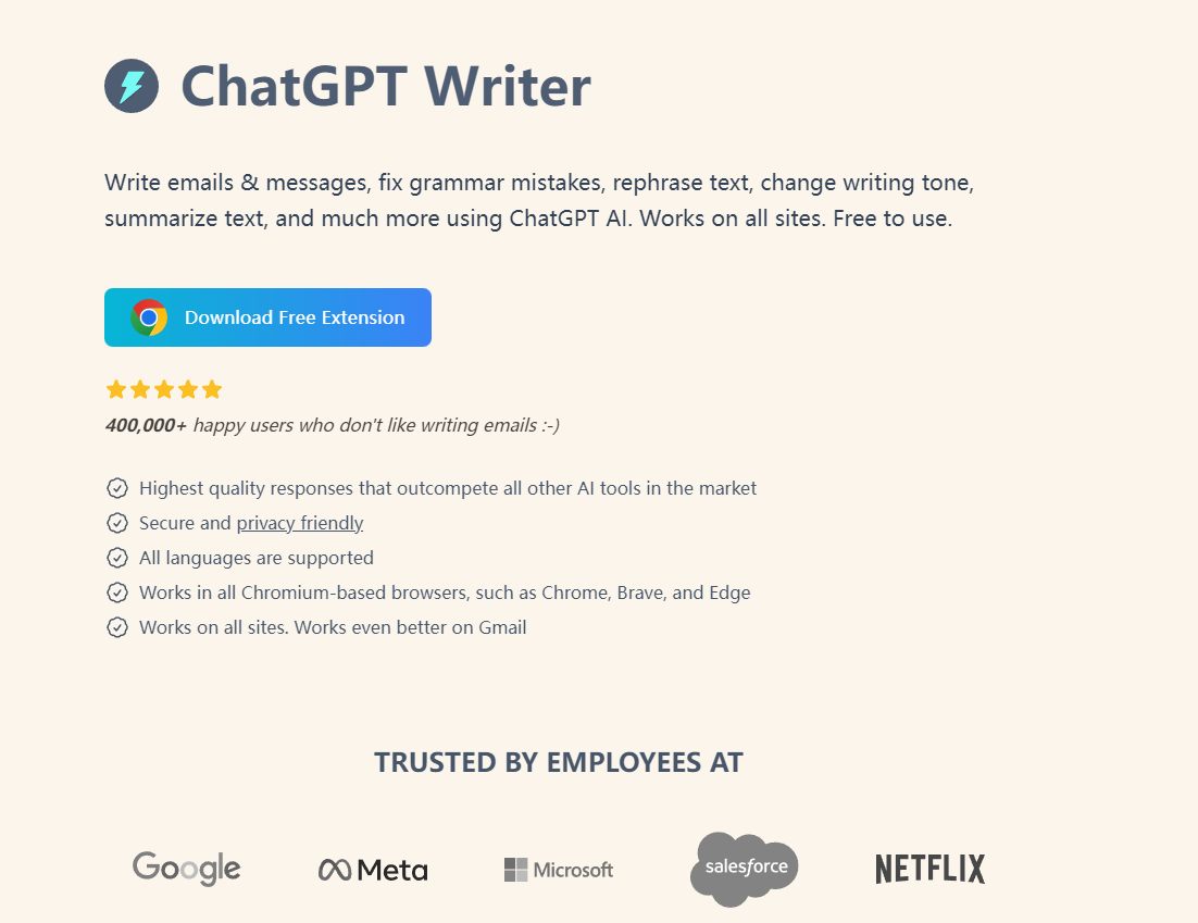 ChatGPT Writer